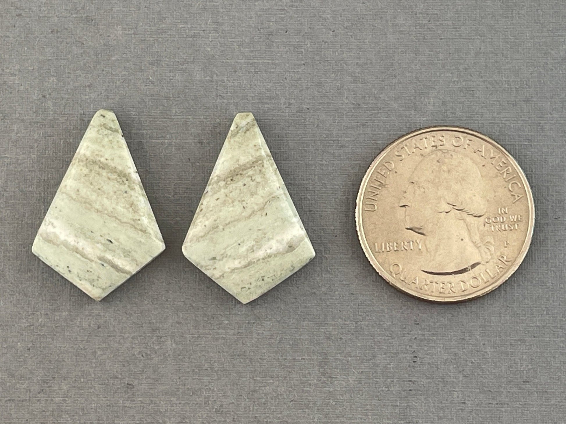 Saturn Chalcedony Cabochon Pair | 26x18 mm | Natural Loose Gemstone | CA202 - Gem Enthusiast