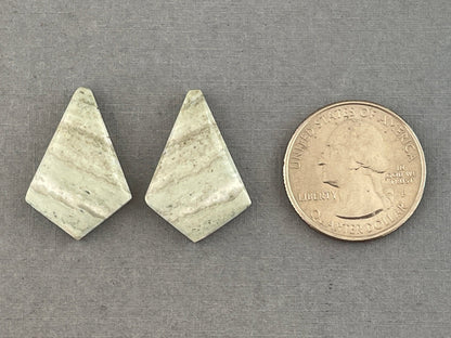 Saturn Chalcedony Cabochon Pair | 26x18 mm | Natural Loose Gemstone | CA202 - Gem Enthusiast