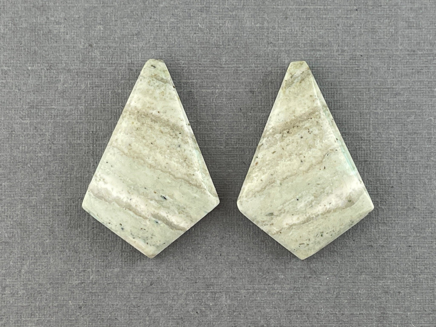 Saturn Chalcedony Cabochon Pair | 26x18 mm | Natural Loose Gemstone | CA202 - Gem Enthusiast