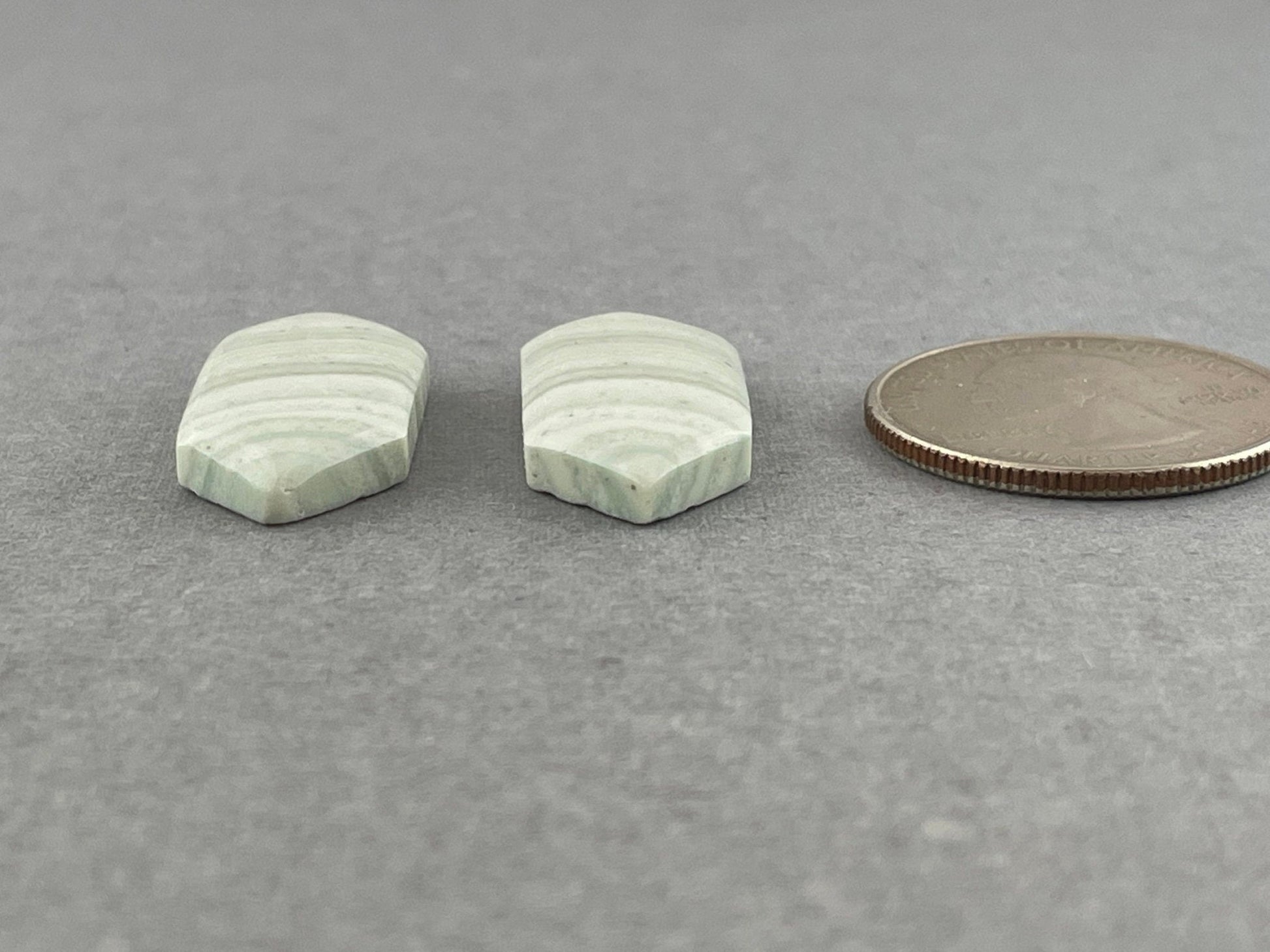 Saturn Chalcedony Cabochon Pair | 29x13 mm | Natural Loose Gemstone | CA205 - Gem Enthusiast