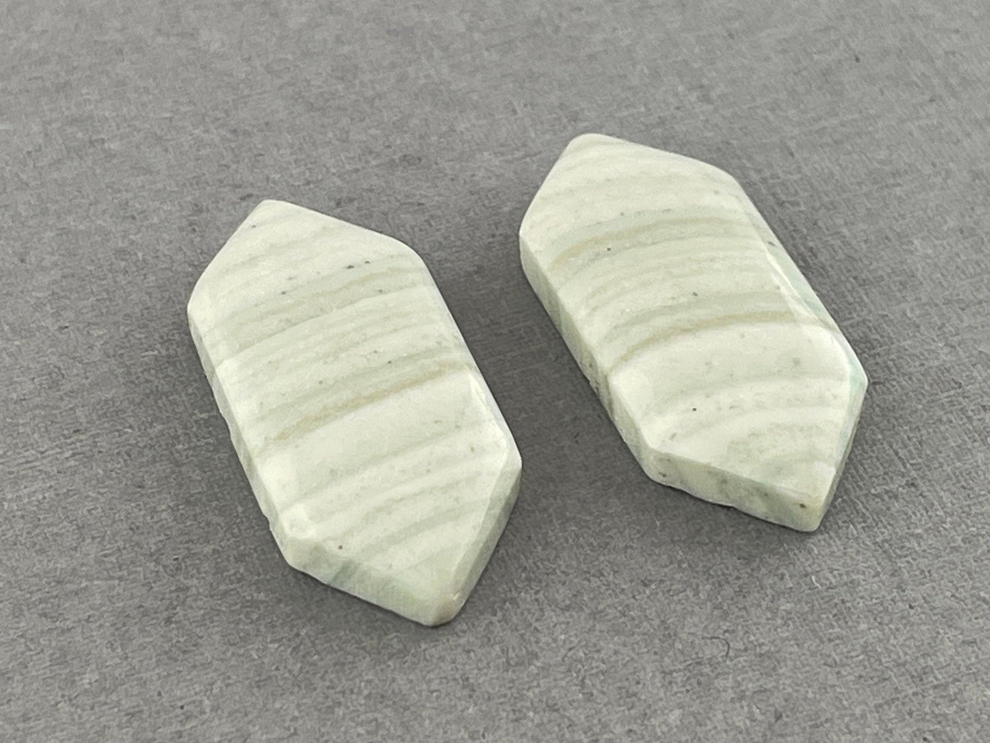 Saturn Chalcedony Cabochon Pair | 29x13 mm | Natural Loose Gemstone | CA205 - Gem Enthusiast