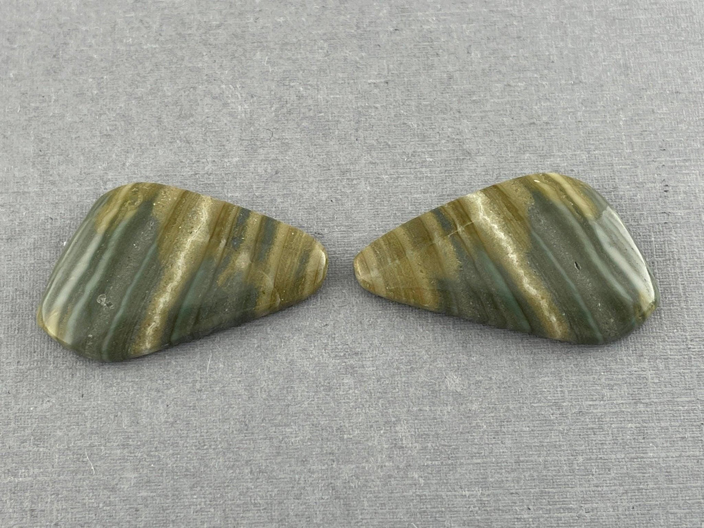 Saturn Chalcedony Cabochon Pair | Natural Loose Gemstone | CA306 - Gem Enthusiast