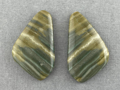 Saturn Chalcedony Cabochon Pair | Natural Loose Gemstone | CA306 - Gem Enthusiast