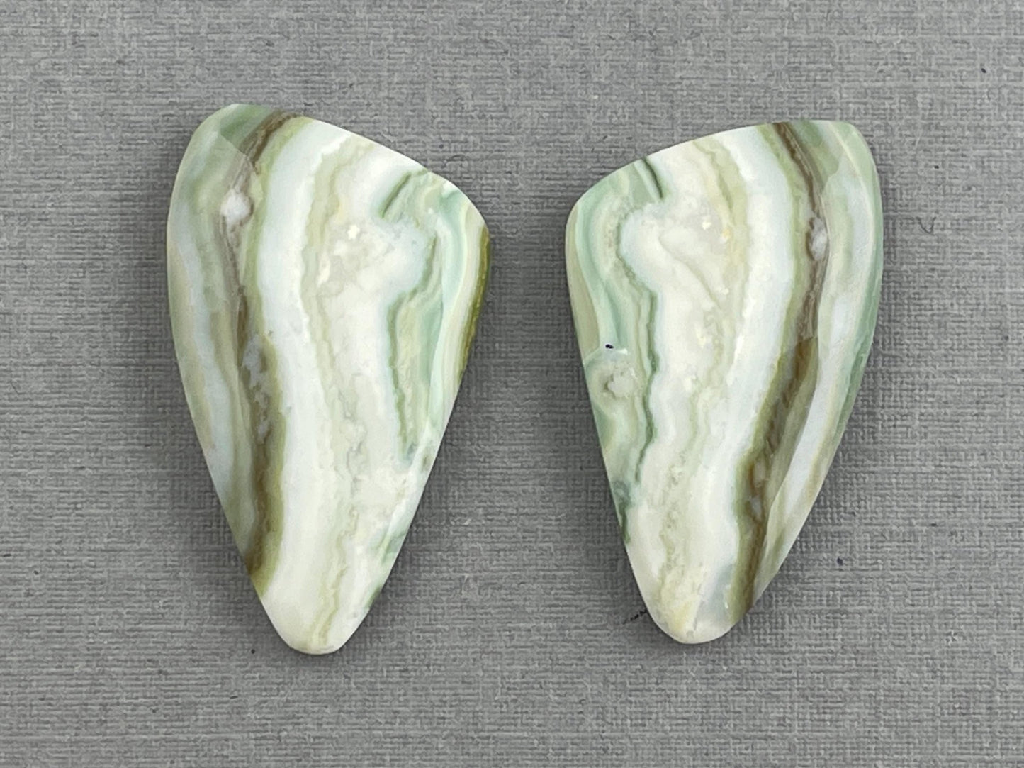 Saturn Chalcedony Cabochon Pair | Natural Loose Gemstone | CA310 - Gem Enthusiast