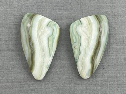 Saturn Chalcedony Cabochon Pair | Natural Loose Gemstone | CA310 - Gem Enthusiast