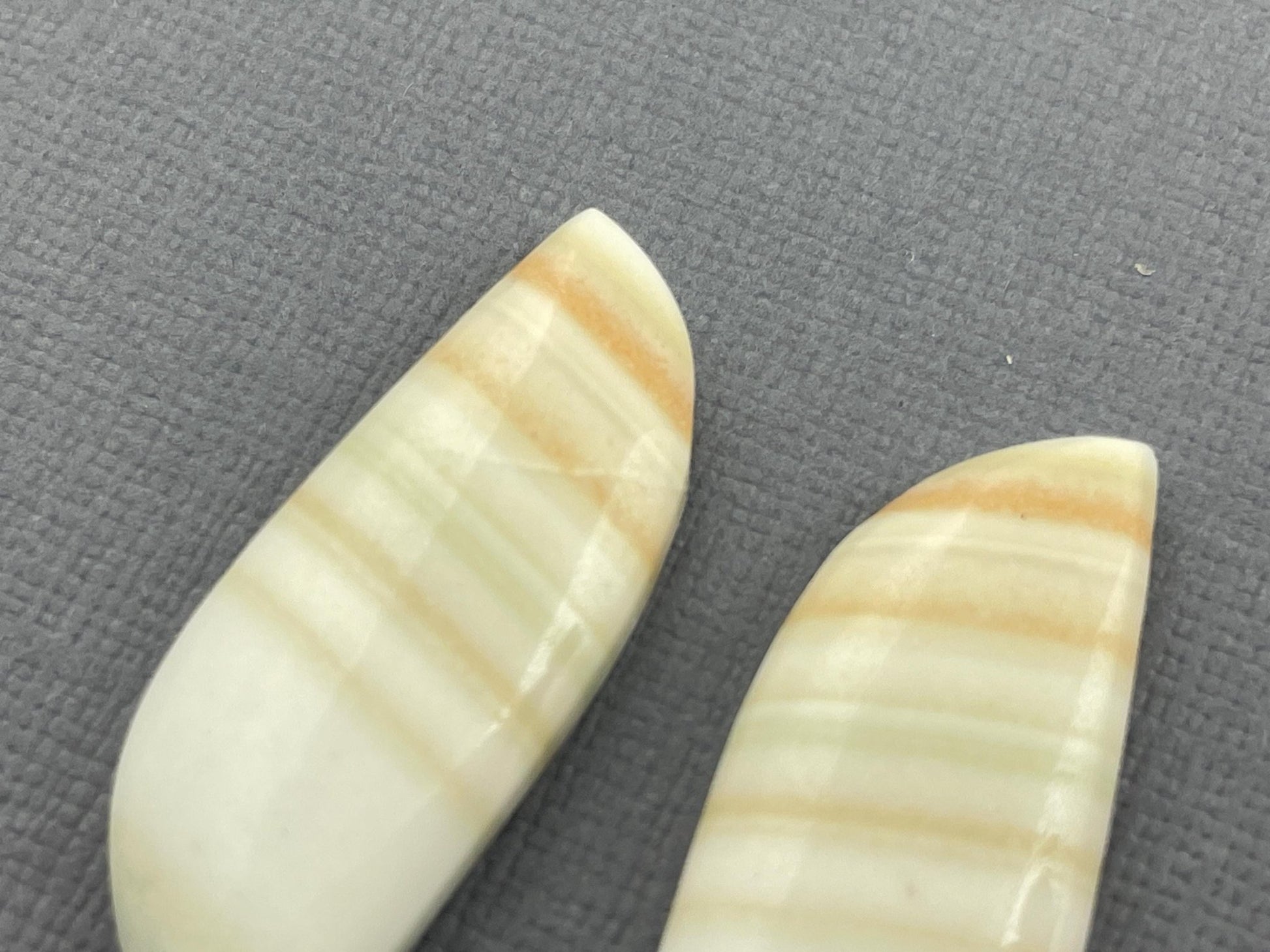 Saturn Chalcedony Cabochon Pair | Natural Loose Gemstone | CA322 - Gem Enthusiast