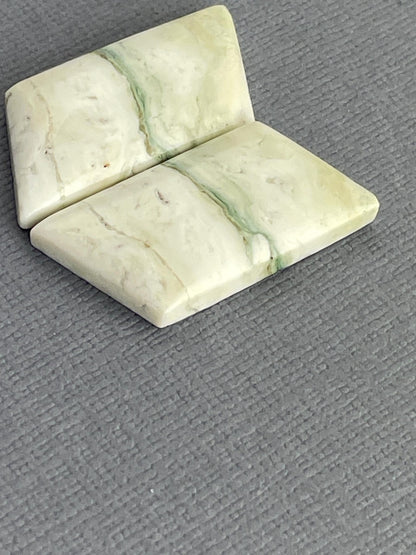 Saturn Chalcedony Cabochon Pair | Natural Loose Gemstone | CA324 - Gem Enthusiast