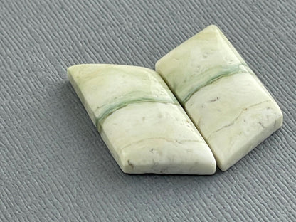 Saturn Chalcedony Cabochon Pair | Natural Loose Gemstone | CA324 - Gem Enthusiast