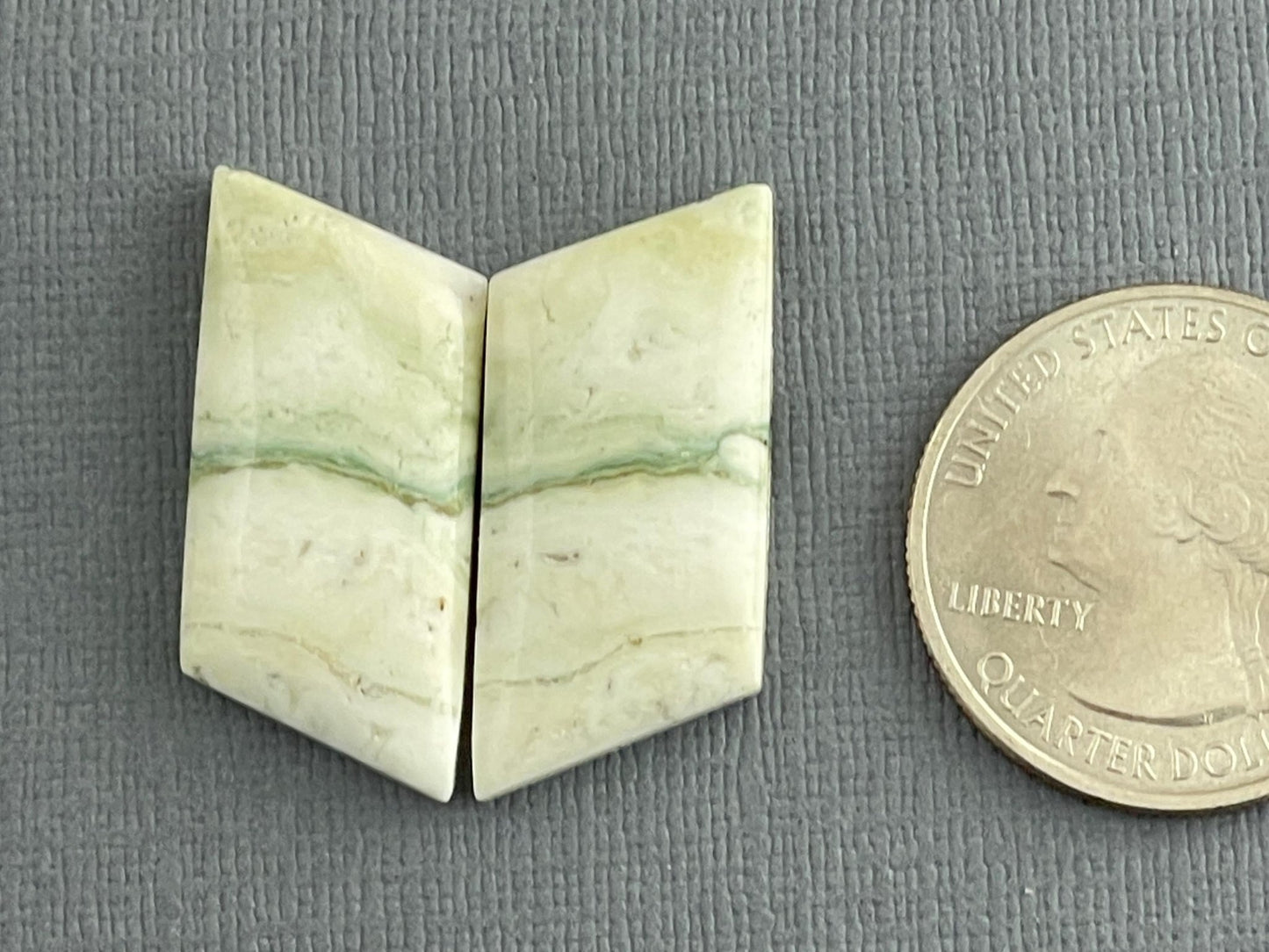 Saturn Chalcedony Cabochon Pair | Natural Loose Gemstone | CA324 - Gem Enthusiast