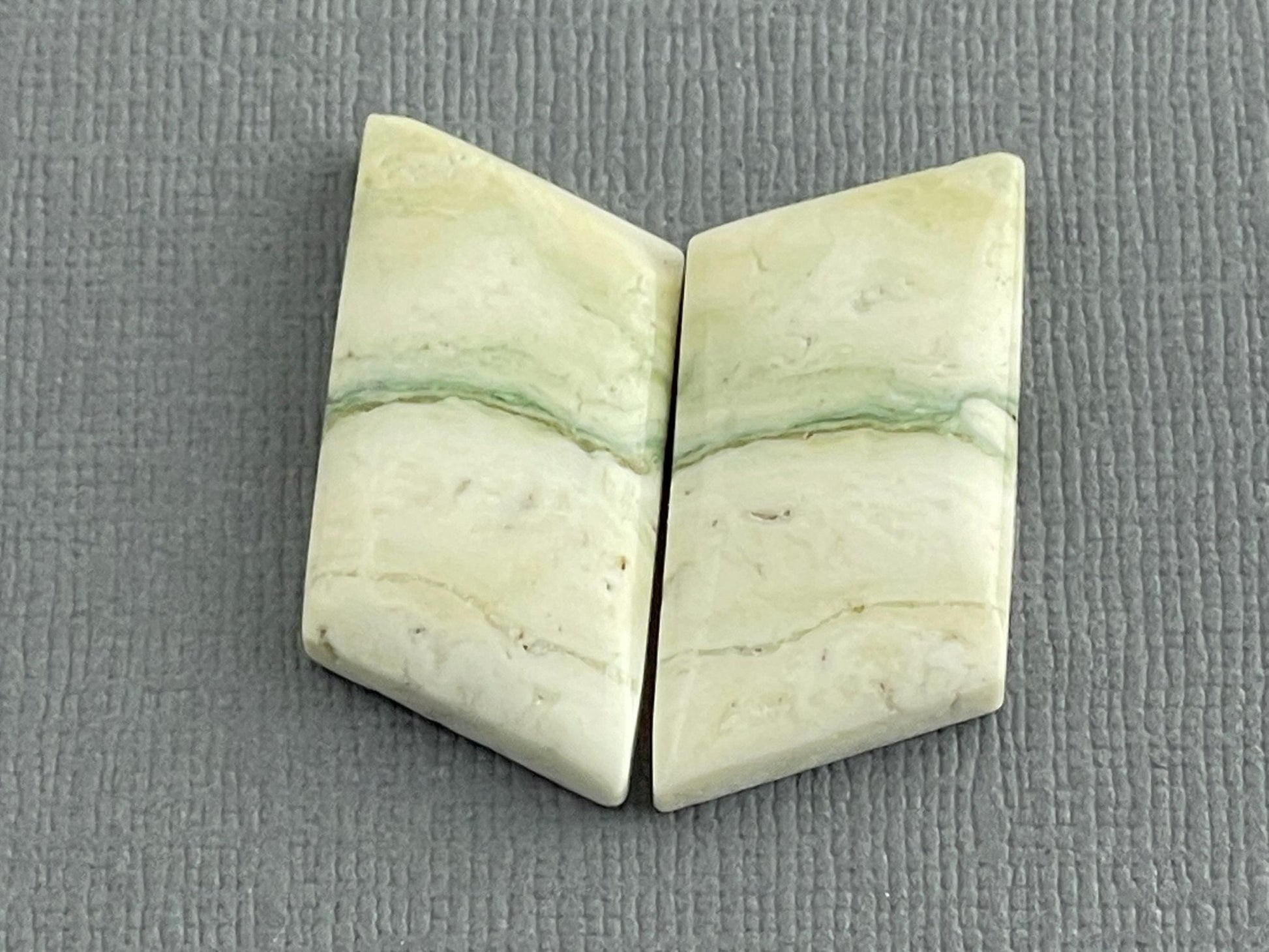 Saturn Chalcedony Cabochon Pair | Natural Loose Gemstone | CA324 - Gem Enthusiast