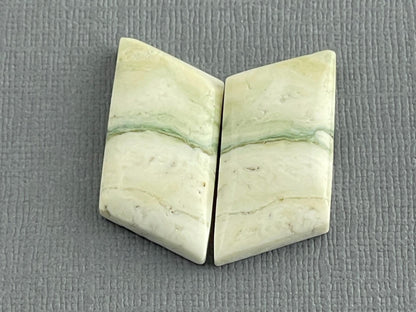 Saturn Chalcedony Cabochon Pair | Natural Loose Gemstone | CA324 - Gem Enthusiast