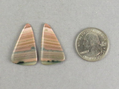 Saturn Chalcedony Triangle Cabochon Pair | 29x17x3 | Natural Loose Gemstone | CA346 - Gem Enthusiast