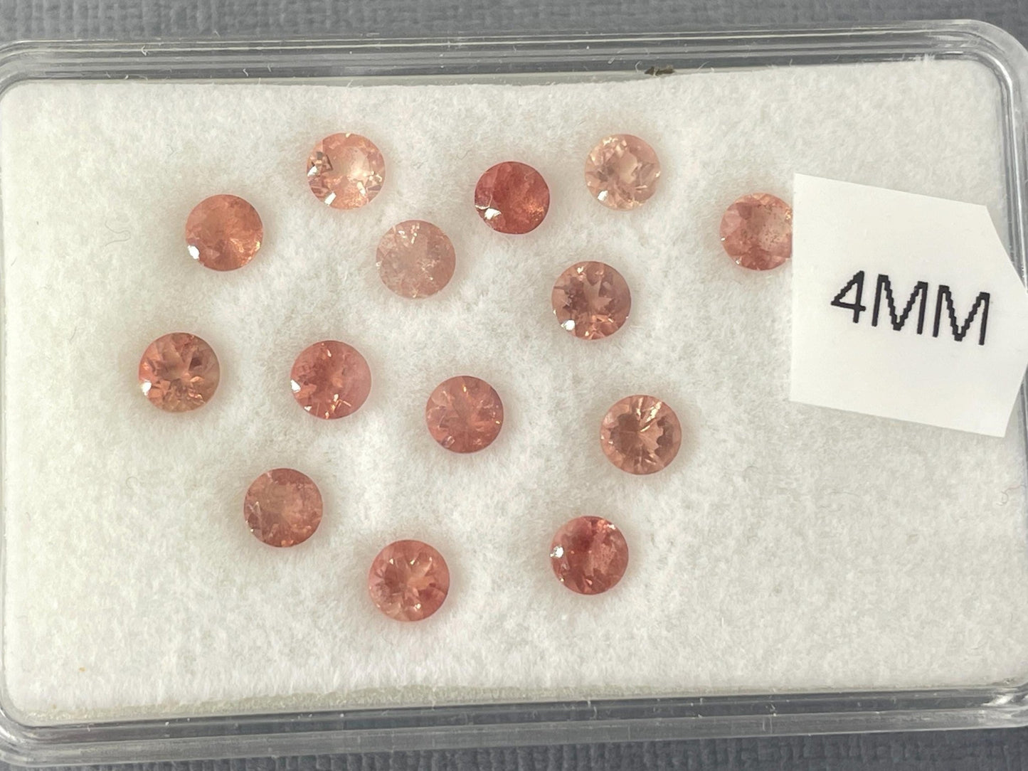 Select a Stone - Oregon Sunstones Faceted Round Gemstones | 5mm - Oregon Sunstone - Gem Enthusiast