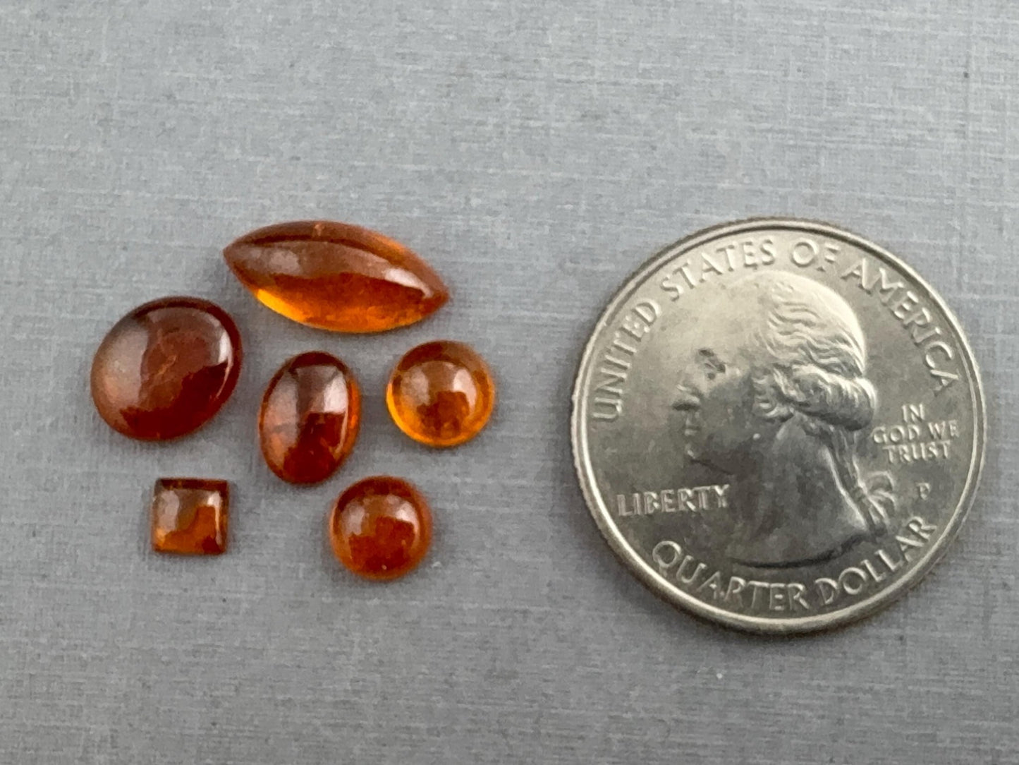 Spessartine Garnet Pear Cabochon Lot | Loose Natural Gemstones | GS124 - Gem Enthusiast