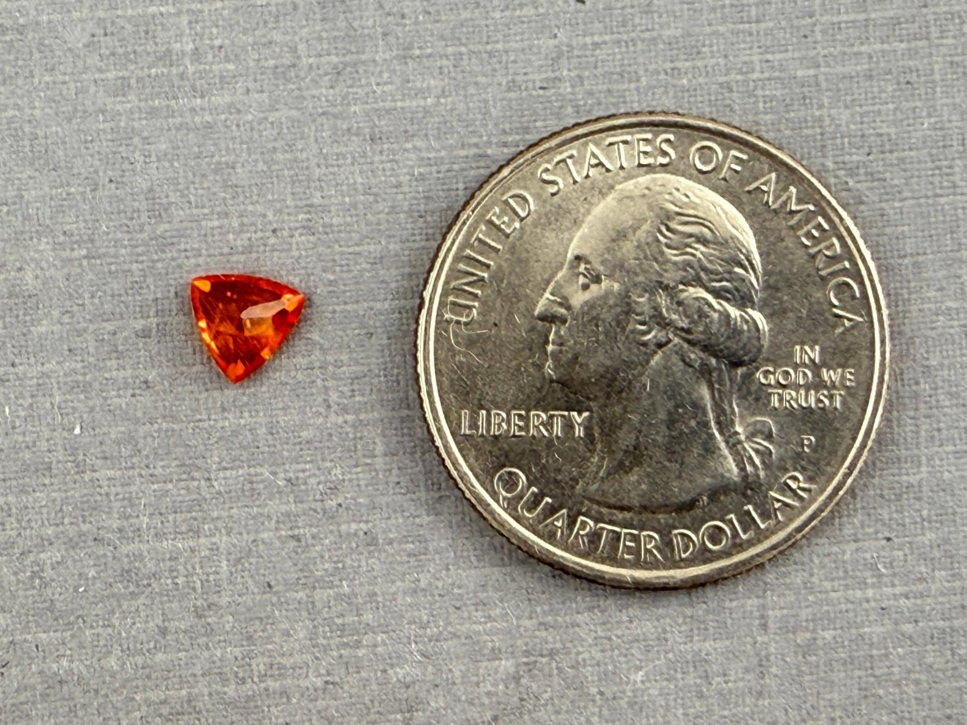 Spessartine Garnet Trillion | Mandarin Orange | 5mm | GS123 - Gem Enthusiast