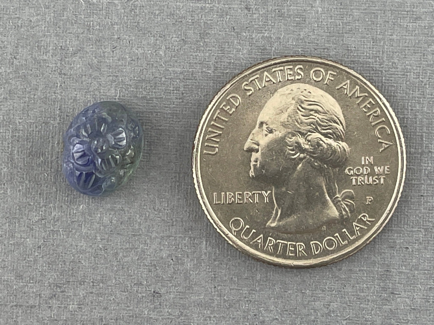 Tanzanite Carved Oval Cabochon | 11x9 Bi - color Natural Loose Gemstones | TA302 - Gem Enthusiast