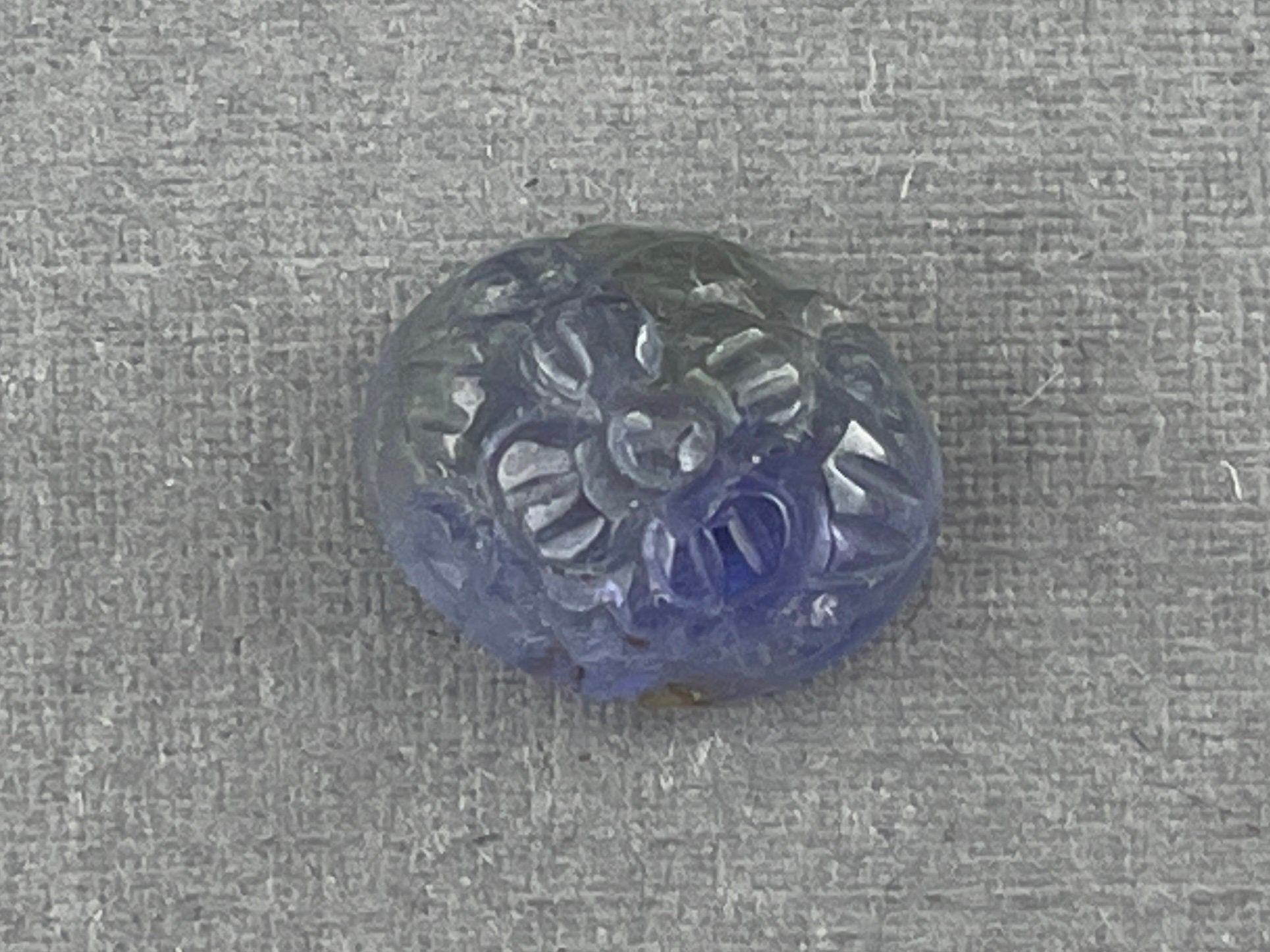 Tanzanite Carved Oval Cabochon | 11x9 Bi - color Natural Loose Gemstones | TA302 - Gem Enthusiast