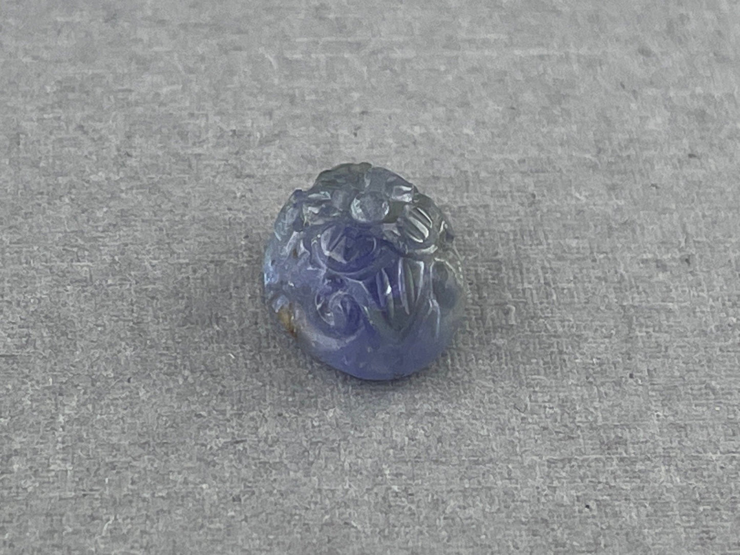 Tanzanite Carved Oval Cabochon | 11x9 Bi - color Natural Loose Gemstones | TA302 - Gem Enthusiast