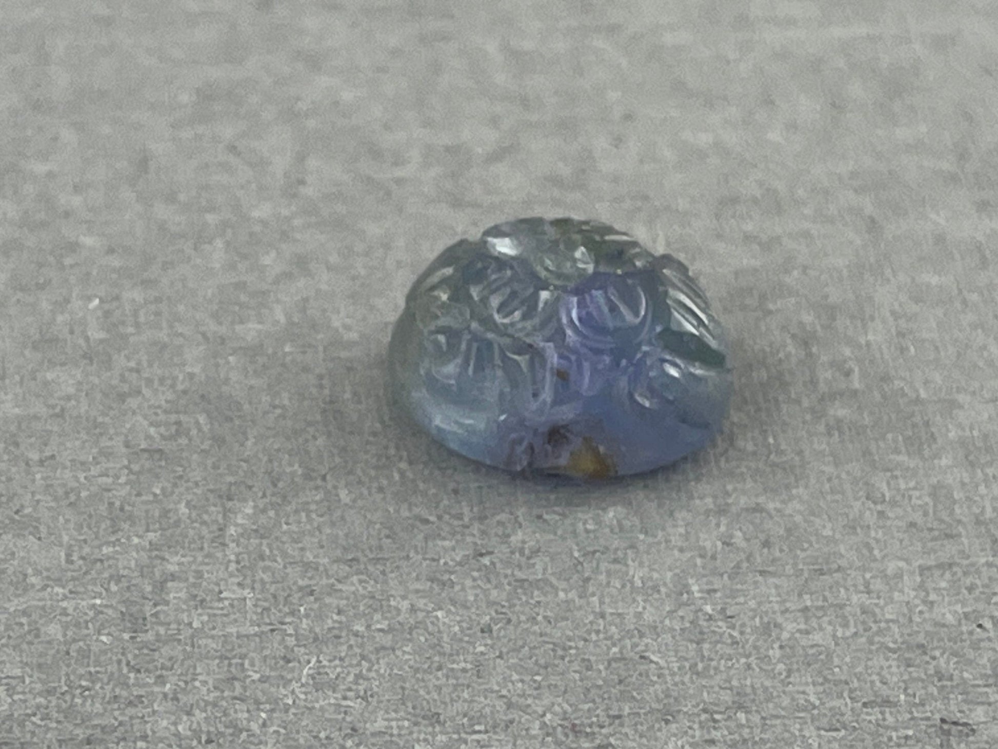 Tanzanite Carved Oval Cabochon | 11x9 Bi - color Natural Loose Gemstones | TA302 - Gem Enthusiast