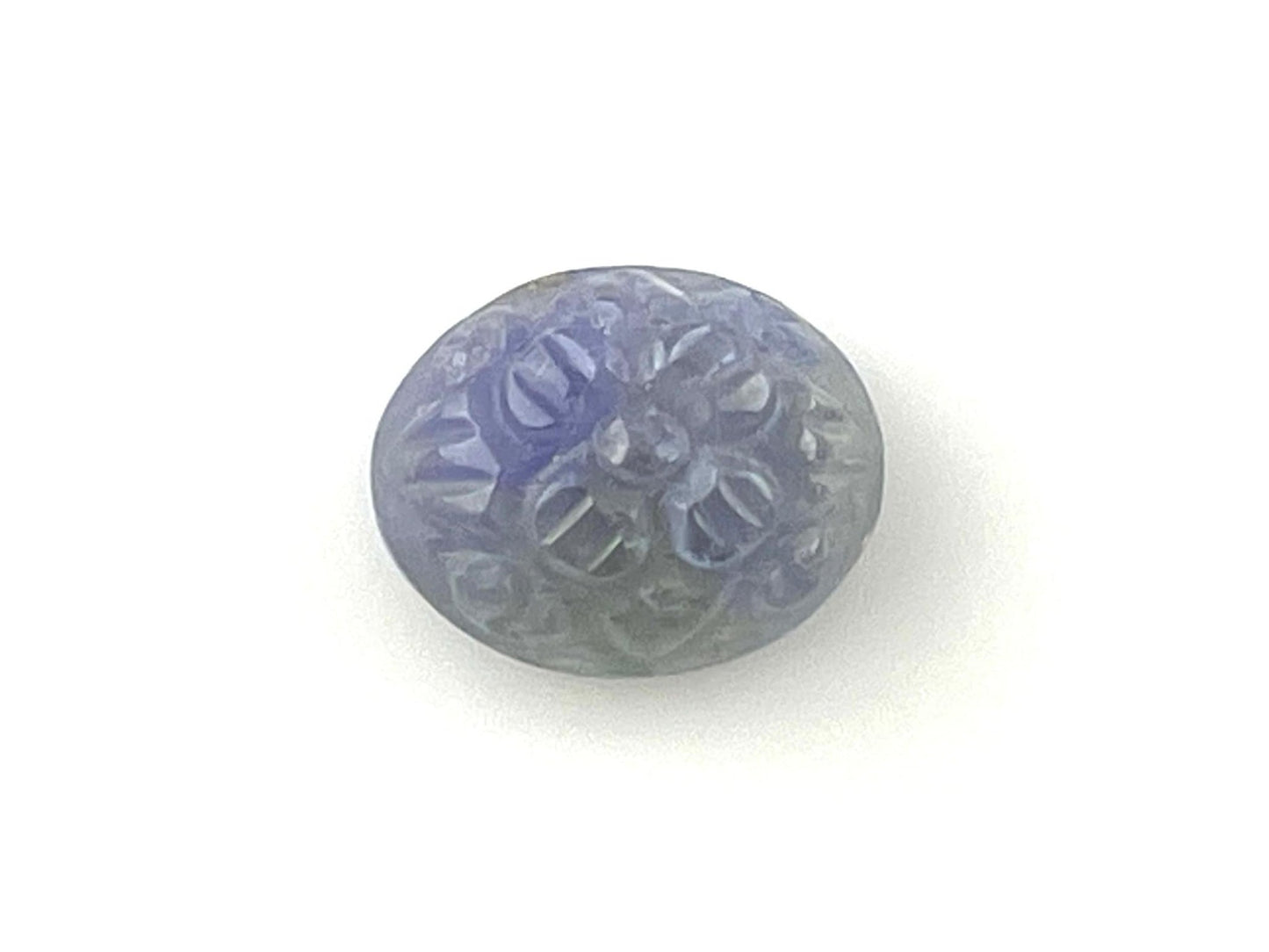 Tanzanite Carved Oval Cabochon | 11x9 Bi - color Natural Loose Gemstones | TA302 - Gem Enthusiast