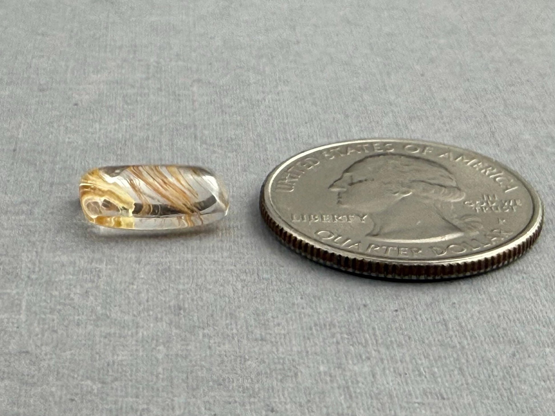 Topaz with Limonite | 13x10mm | Cabochon top with Faceted bottom | TP101 - Gem Enthusiast