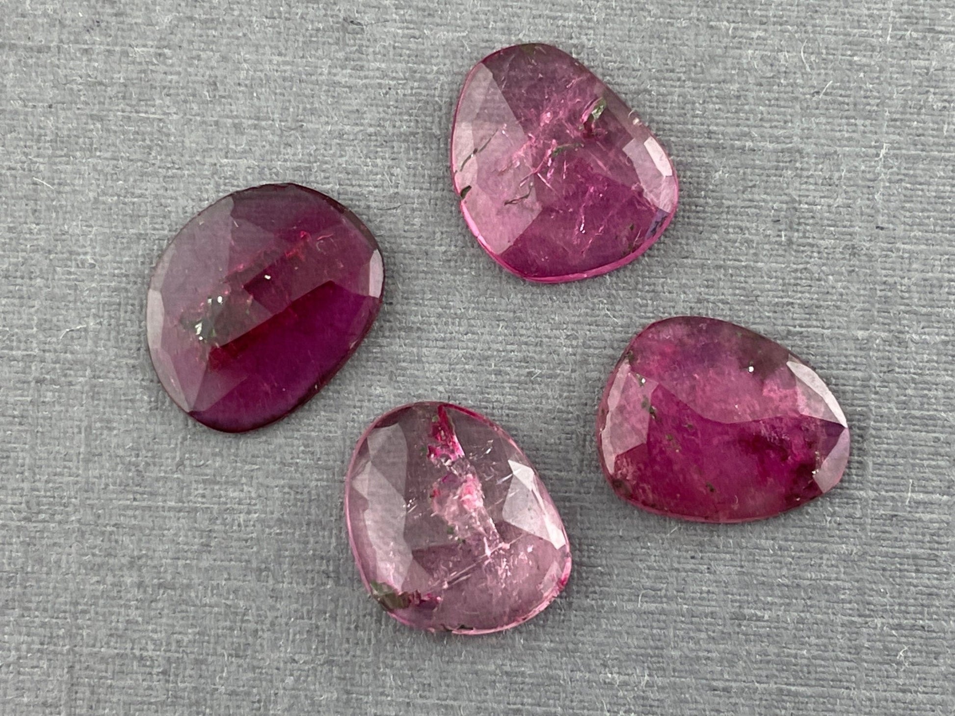 Tourmaline Rose Cut Cabochon Lot | 11 - 12mm Natural Gemstones | 8.53 carats | TO347 - Gem Enthusiast