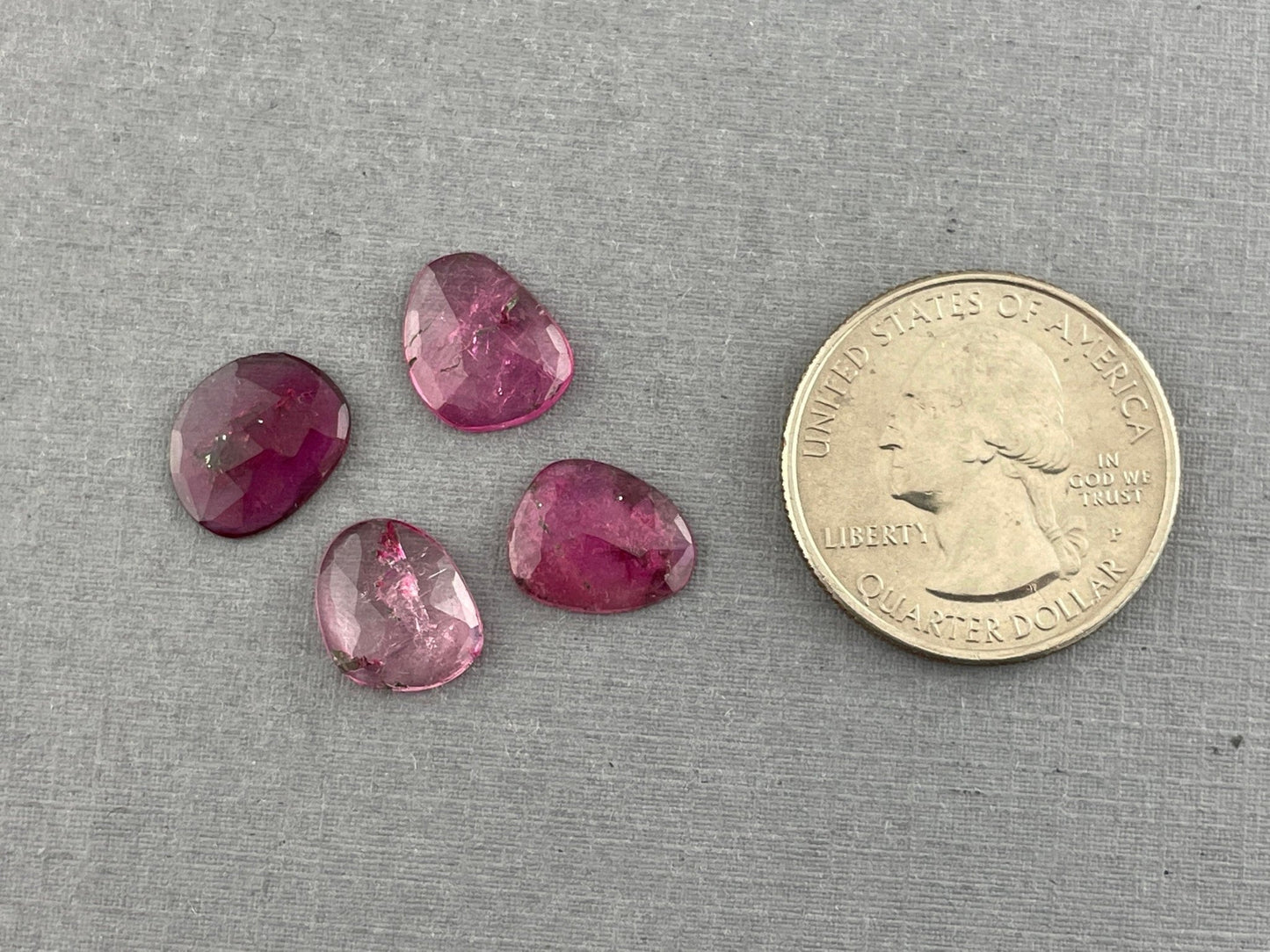 Tourmaline Rose Cut Cabochon Lot | 11 - 12mm Natural Gemstones | 8.53 carats | TO347 - Gem Enthusiast
