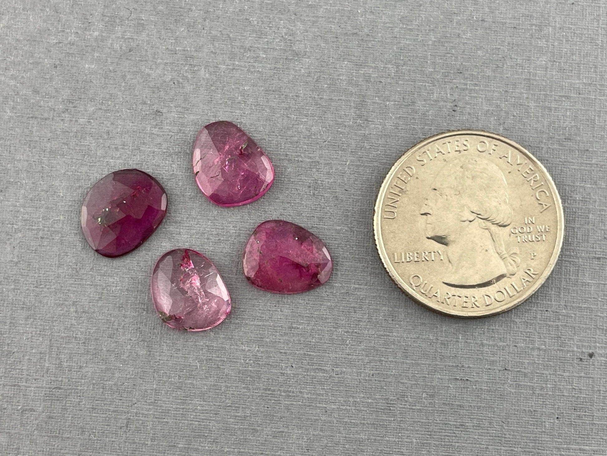 Tourmaline Rose Cut Cabochon Lot | 11 - 12mm Natural Gemstones | 8.53 carats | TO347 - Gem Enthusiast
