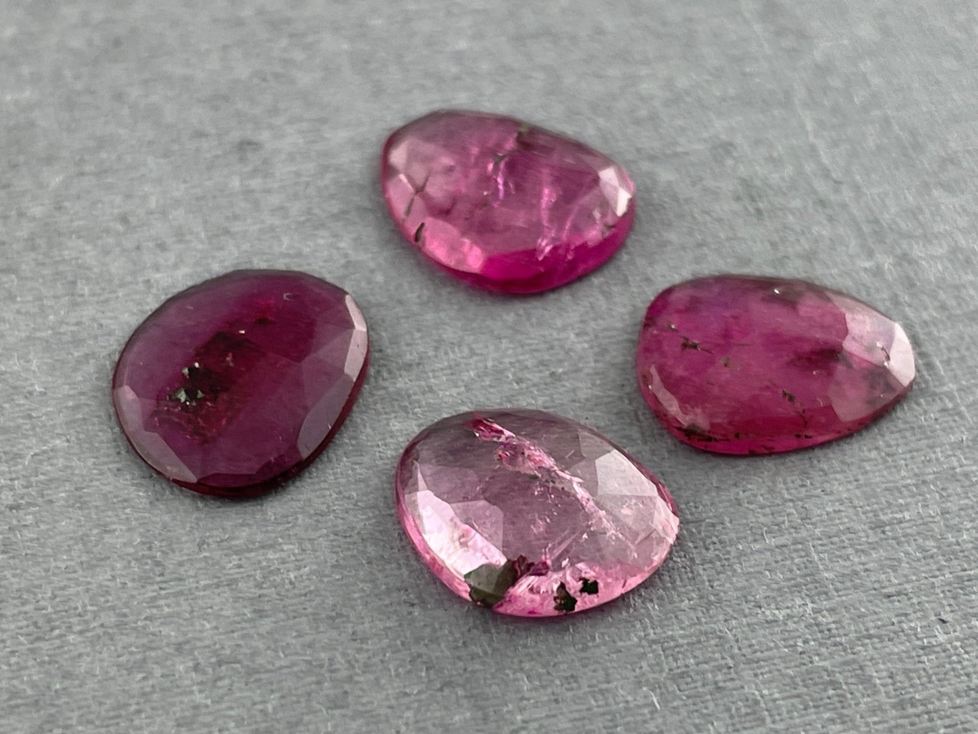 Tourmaline Rose Cut Cabochon Lot | 11 - 12mm Natural Gemstones | 8.53 carats | TO347 - Gem Enthusiast