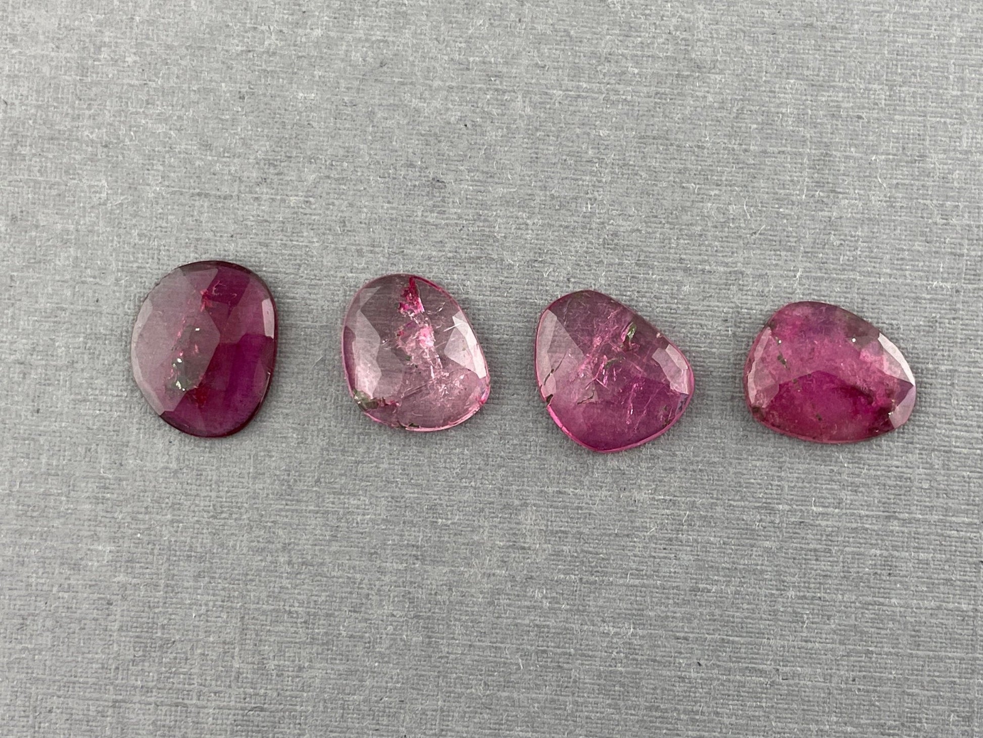 Tourmaline Rose Cut Cabochon Lot | 11 - 12mm Natural Gemstones | 8.53 carats | TO347 - Gem Enthusiast