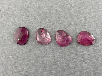 Tourmaline Rose Cut Cabochon Lot | 11 - 12mm Natural Gemstones | 8.53 carats | TO347 - Gem Enthusiast