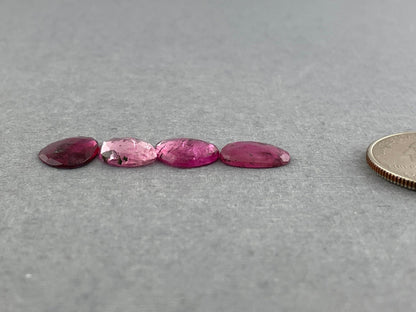 Tourmaline Rose Cut Cabochon Lot | 11 - 12mm Natural Gemstones | 8.53 carats | TO347 - Gem Enthusiast