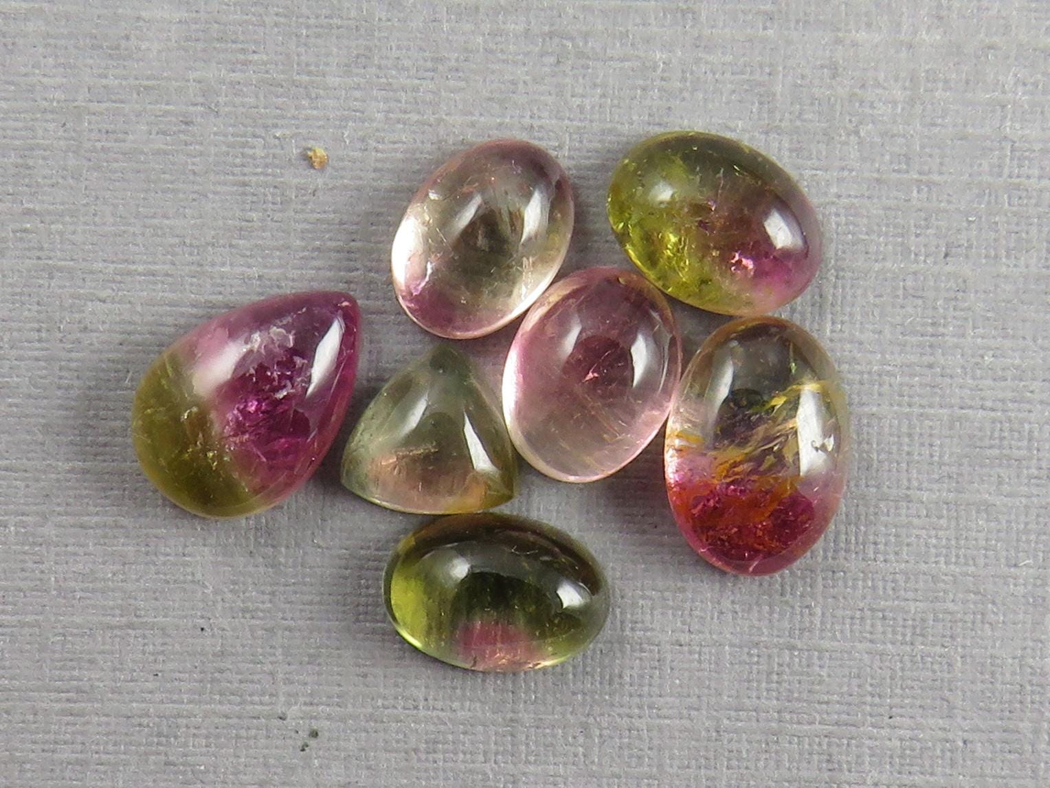 Watermelon Tourmaline Cabochon Lot | Loose Natural Gemstone | 9.3 cts | TO562 - Gem Enthusiast