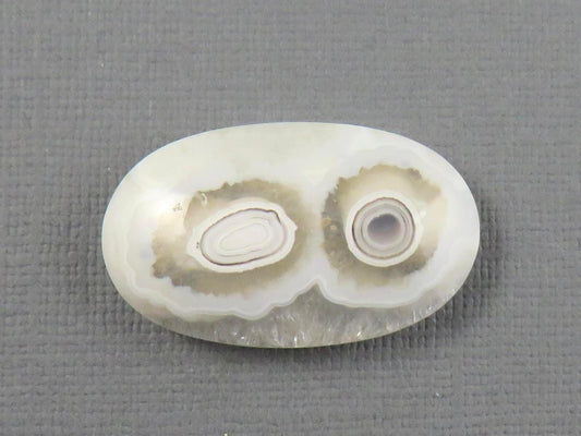 White Orbicular Agate Oval Cabochon, 30x18mm (OA123) - Gem Enthusiast