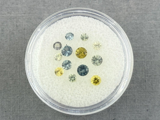 Yellow and Blue Sapphire Faceted Lot | 2.3mm to 3.3mm | Natural Gemstones | 1.56 carats | SF127 - Gem Enthusiast