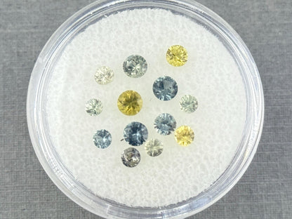 Yellow and Blue Sapphire Faceted Lot | 2.3mm to 3.3mm | Natural Gemstones | 1.56 carats | SF127 - Gem Enthusiast