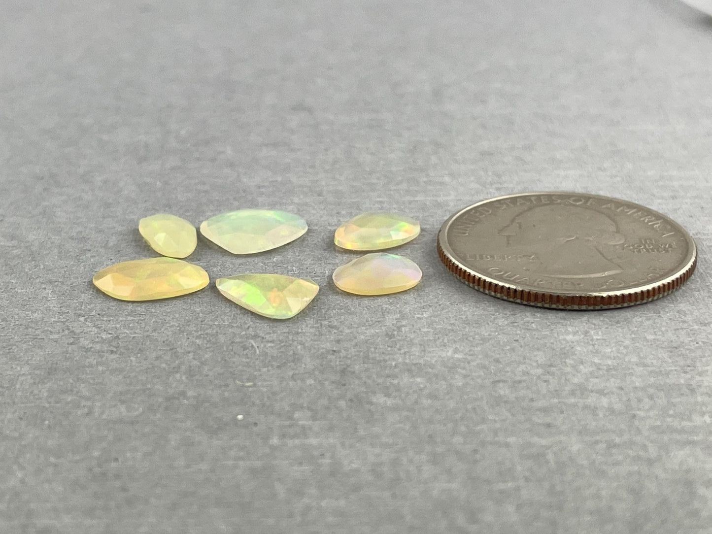 Yellow Ethiopian Opals with Fire | Rose Cut Gemstone Lot | 3.44 carats | OP480 - Opal - Gem Enthusiast