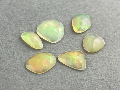 Yellow Ethiopian Opals with Fire | Rose Cut Gemstone Lot | 3.44 carats | OP480 - Opal - Gem Enthusiast