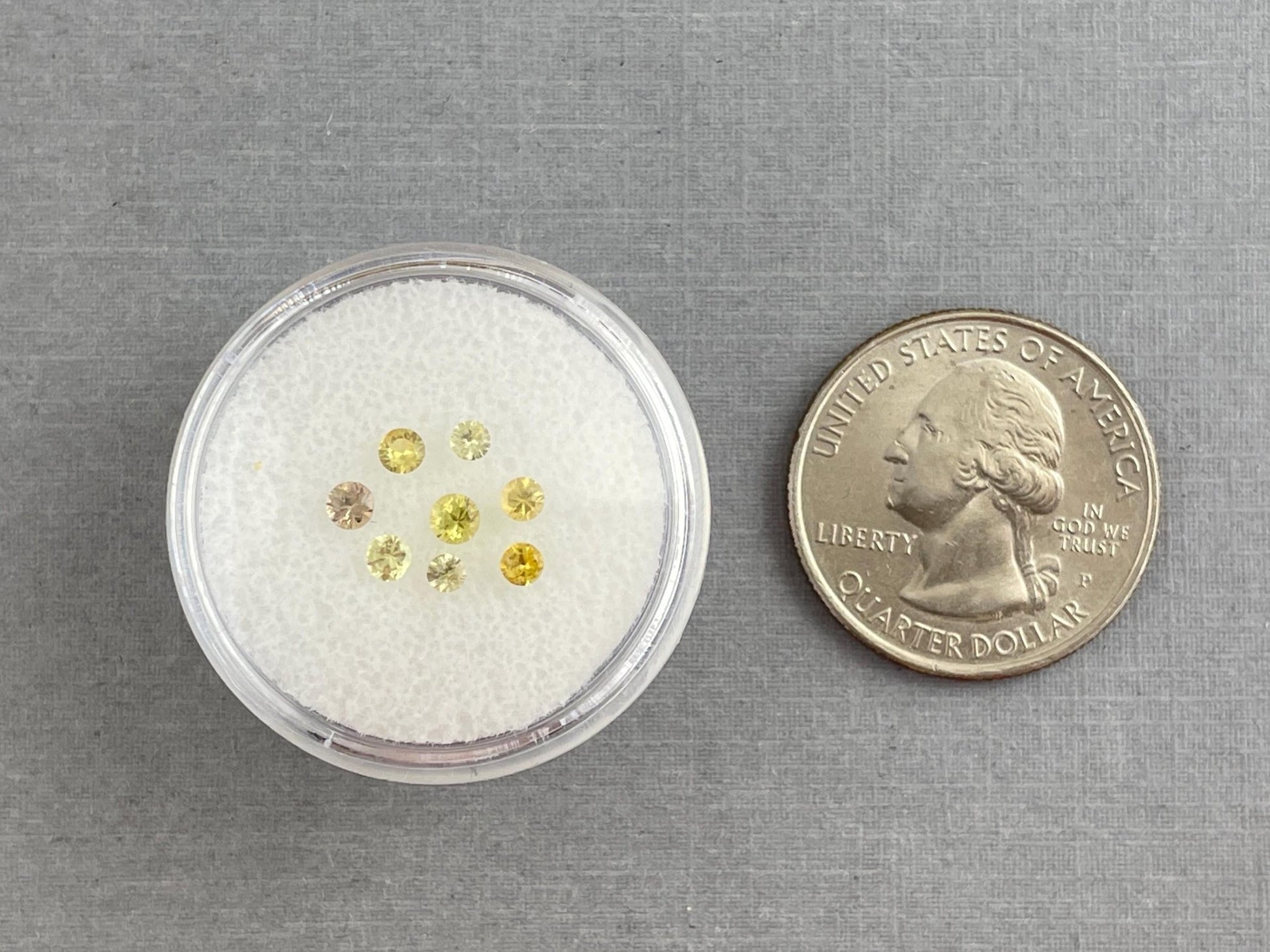 Yellow Sapphire Round Lot | 2.3mm to 2. mm | Faceted Gemstones | SF125 - Gem Enthusiast